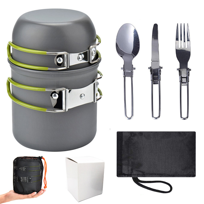 Outdoor Portable Camping Cooker With Cutlery