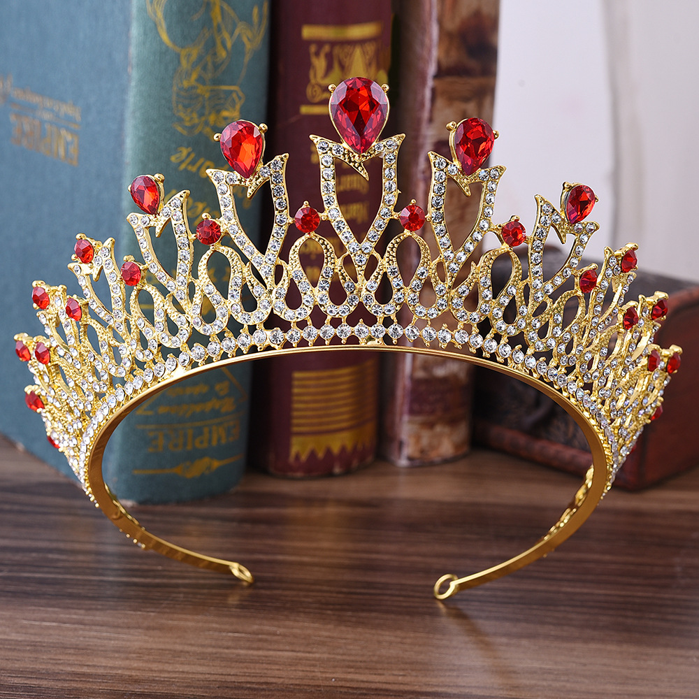 1906ba3e c5ce 42b1 a747 d1d7c2a339bb New Wedding Accessories Headband Korean Sweet Princess Alloy Rhinestone Multicolor Bridal Crown Headdress