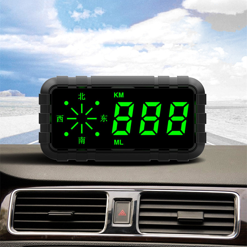 New Car Head Up Display Compass GPS Speedometer Alarm CJdropshipping