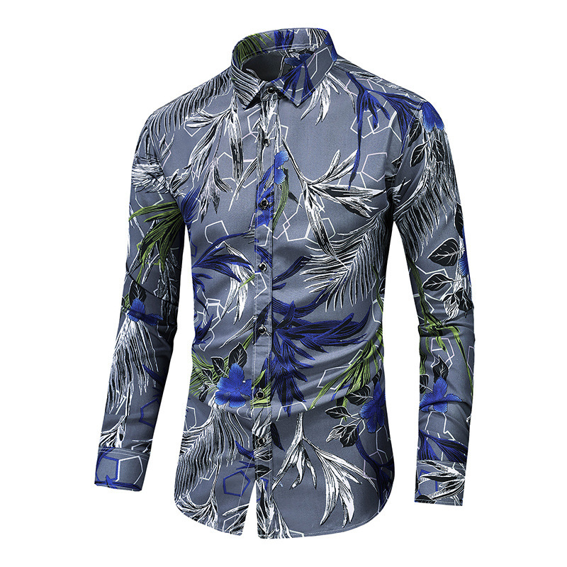 Men's Printed Long-sleeved Shirt shopper-ever.myshopify.com