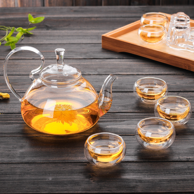 Casablanca clear glass teapot