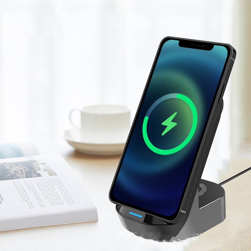 Foldable 3-in-1 Wireless Charger Vertical Stand 15W - CJdropshipping