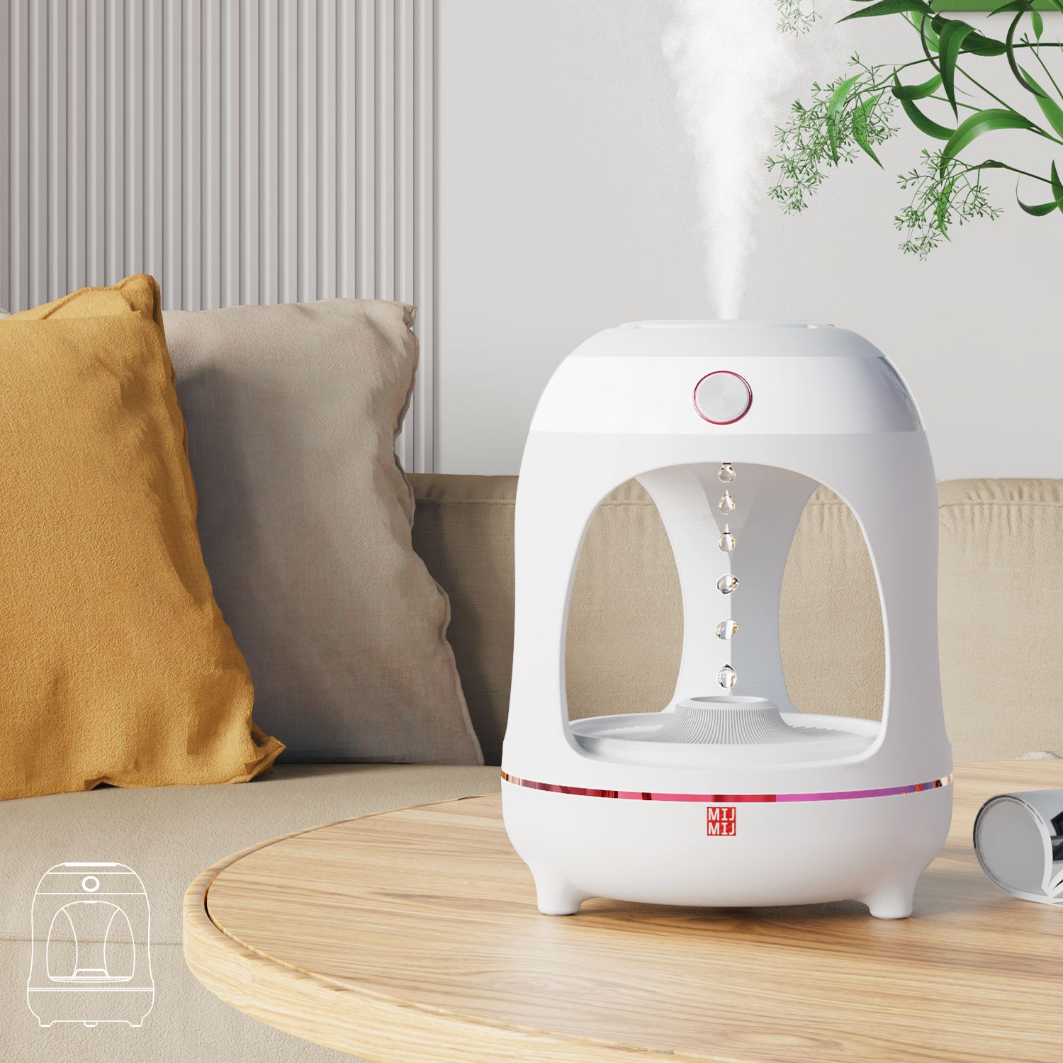 Creative Water Drop Anti Gravity Humidifier