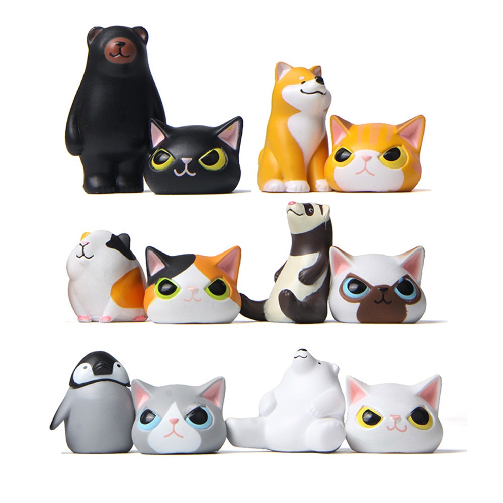 Whisker Whimsy" Animal Head-Mounted Dolls - Adorable Creatures Playfully Posing as Cats
