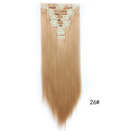 Straight hair wig piece clip hairless hair extension piece