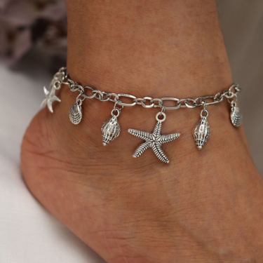 Boho Wave Turtle Pendant Anklet Bracelets For Women 2021 Shell Anklet Bracelets On The Leg Bohemian Foot Ocean Jewelry—1