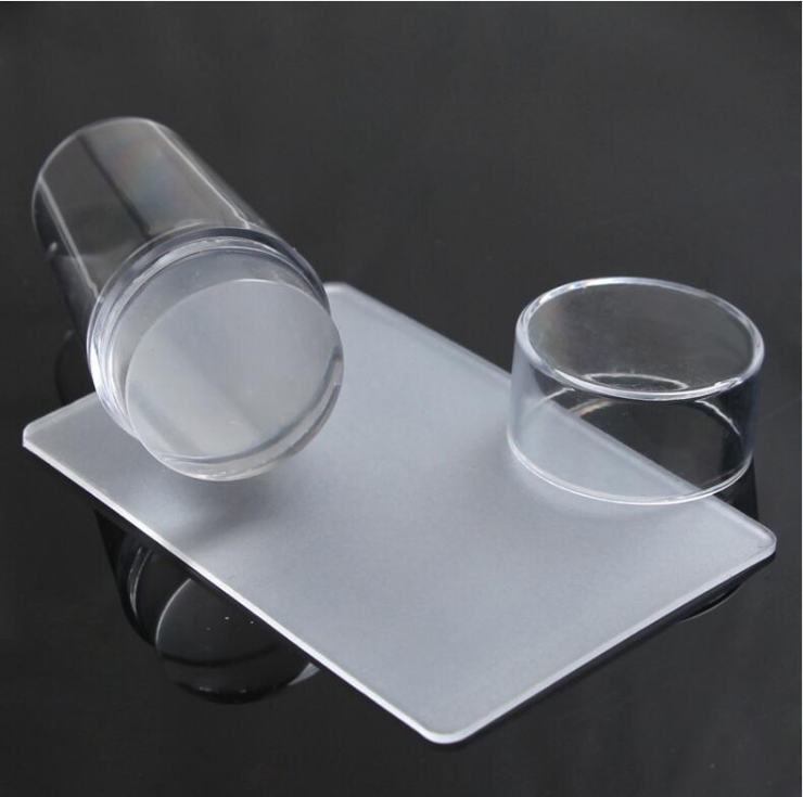 Color: White - Nail art seal full transparent suit
