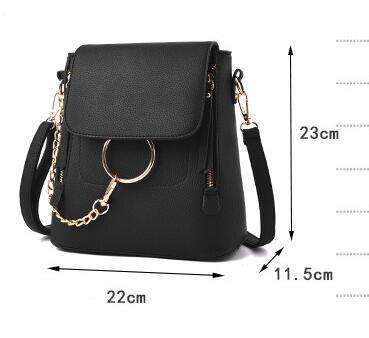 Multifunctional fashionista backpack fashion bags, simple single wind / shoulders Pu package—7