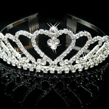 Princess crown hair pin bride wedding ornaments—1