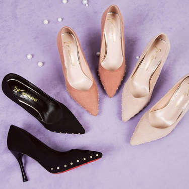 Studded high heels—4
