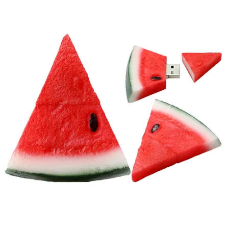 capacity: 4GBwatermelon - Wholesale Simulation Fruit And Vegetable Eggplant U Disk Creative Custom 8g Vegetable Gift U Disk Featured Food U Disk