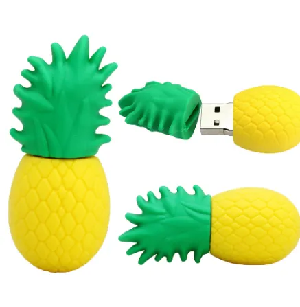 capacity: 4GBpineapple - Wholesale Simulation Fruit And Vegetable Eggplant U Disk Creative Custom 8g Vegetable Gift U Disk Featured Food U Disk