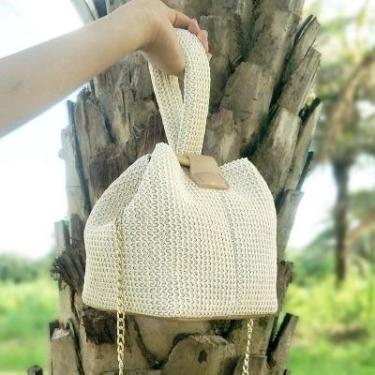 Fashion Ring Buckle Woven Handbags Summer Women Simple Casual Crossbody—1