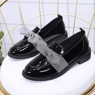 New spring bow British wind small shoes women Lok Fu shoes round head casual peas single shoes women—2