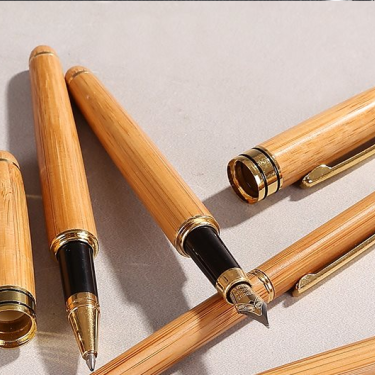 Bamboo pen bamboo pen pen ball pen lettering LOGO customer gift hard pen neutral bamboo pen—10