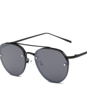 2021 Korean version of the new sunglasses female trend ocean film sunglasses personality reflective round glasses male
