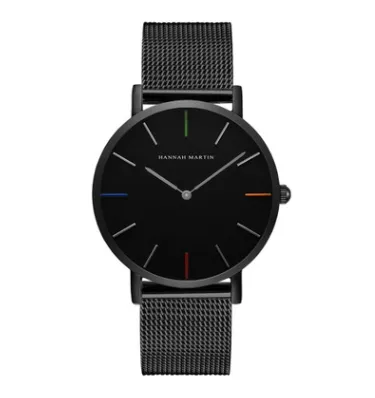 style: 3690 H WYH - Japan Quartz Movement High Quality 36mm hannah Martin Women Stainless Steel Mesh Rose Gold Waterproof Ladies Watch