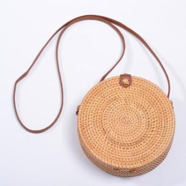 2021 INS CHIC Handmade Crossbody bags Bohemian Straw Bags for Women Little Circle Beach Handbags Summer Vintage Rattan Bag—3