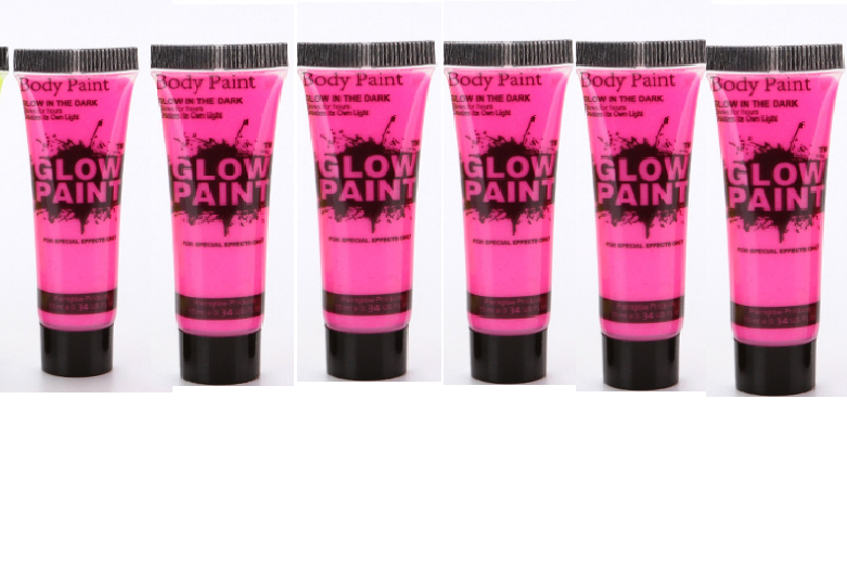 Color: Pink 6pcs, Ml: 10ml - Environmentally friendly non-toxic body paint