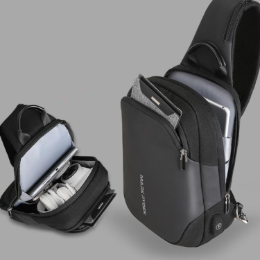 Men's bag shoulder bag casual small backpack—3