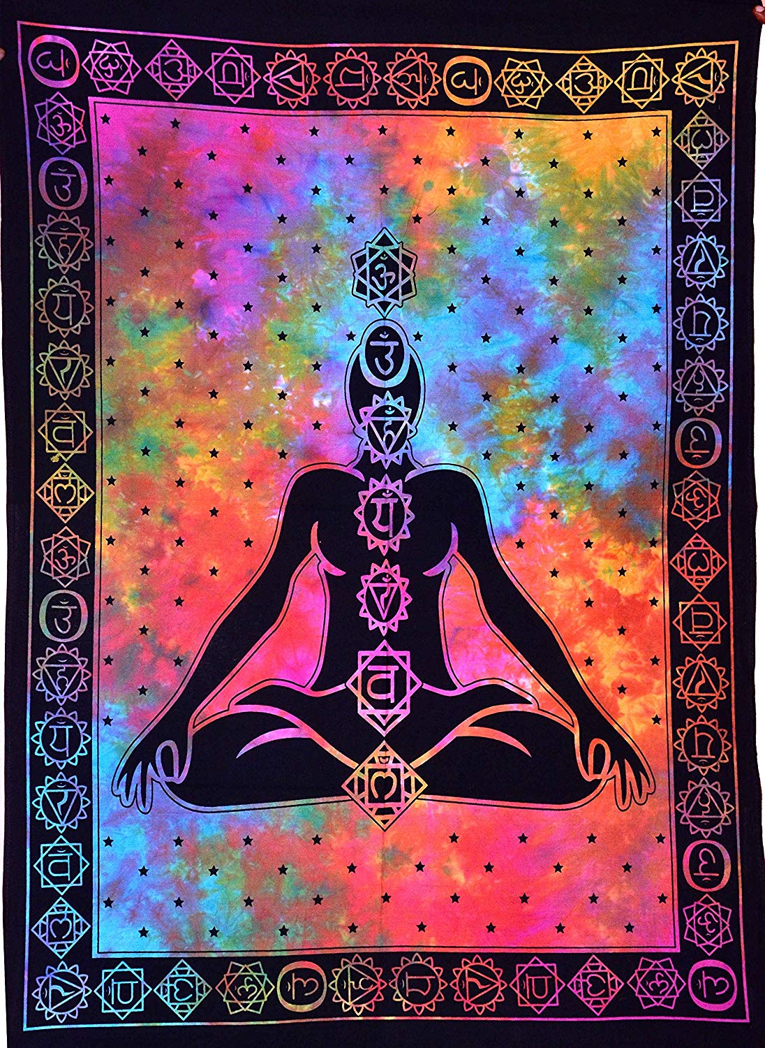 Chakras Alignment , Awakening Your Chakras,  Energy Home Decor Printing Tapestry - Picture 1 of 1