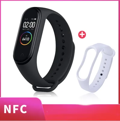 style: NFC 4+white - Global Version Xiaomi mi band 3 Fitness Tracker Smart Bracelet 0.78 OLED Touch Screen 50M Waterproof miband 3 Xiomi band 3