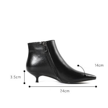 Leather pointed booties—6
