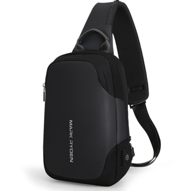 Chest bag USB anti-theft men's chest bag—3