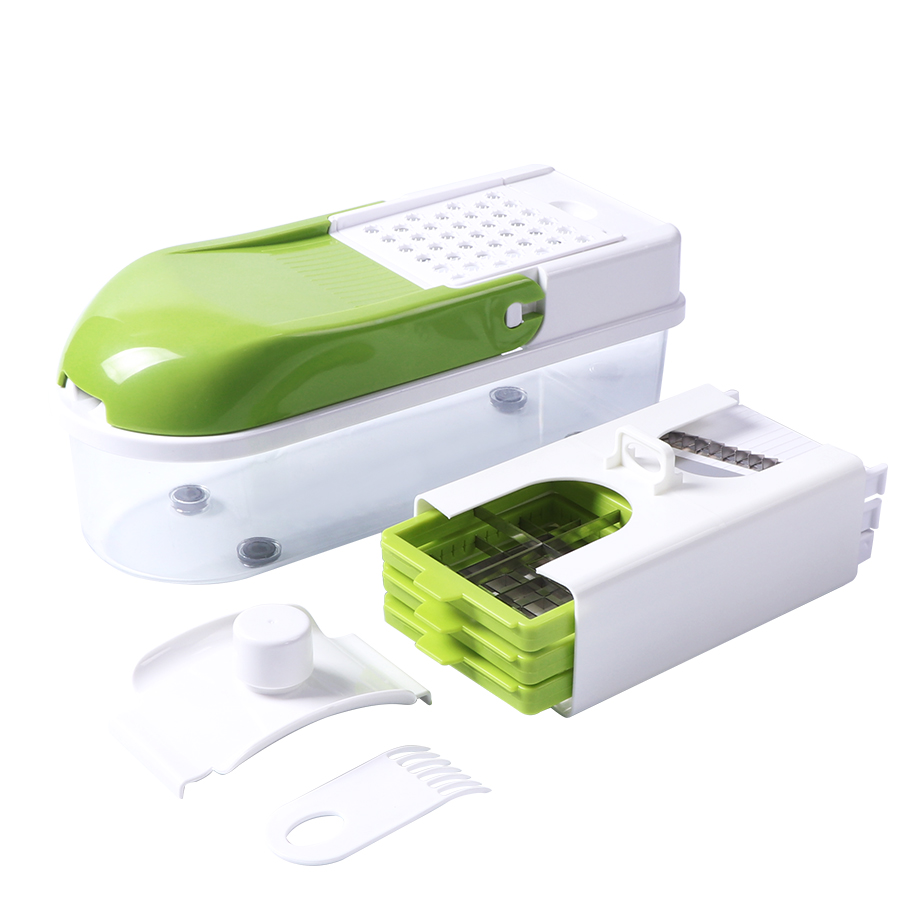 Multifunction Vegetable Slicer shredder with 8 Dicing Blades