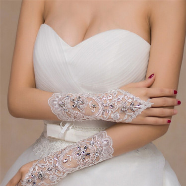 Mother wedding dress gloves—3