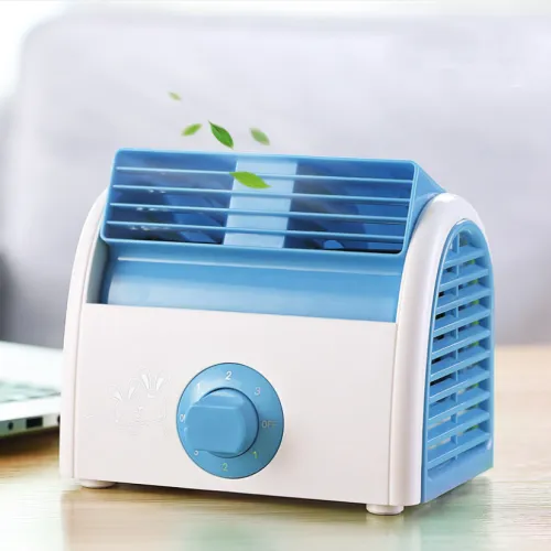 Color: Blue - Elegant Portable Bladeless Fan (Strong Wind, Low Noise)