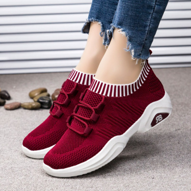 Casual flat heel breathable fly woven shoes—2