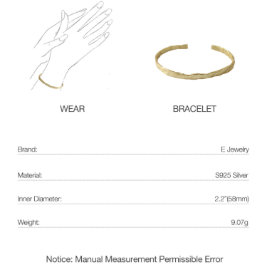 Irregular gold foil bangle bracelet—4
