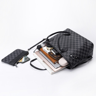 Handbag Women Checkered Shoulder Bag—4