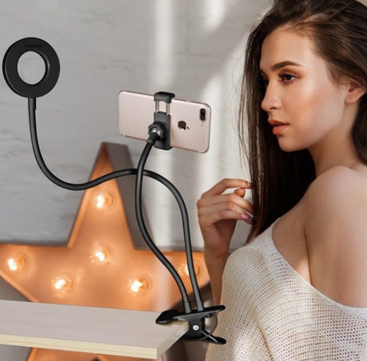  LED Selfie Ring Light for Live Adjustable Makeup Light-8cm Stand ...