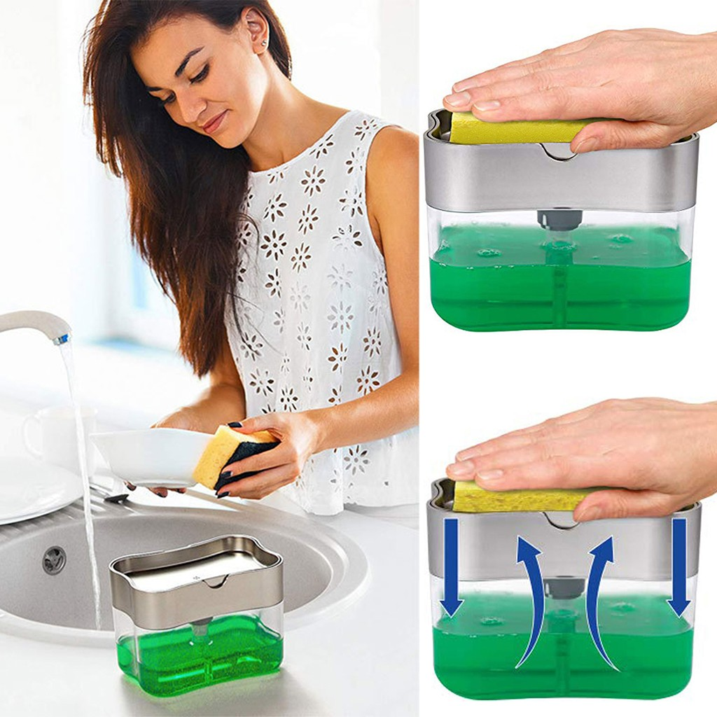 Multifunction Soap Dispenser Sponge Caddy Non Toxic Odorless Dispenser   1130000421565 