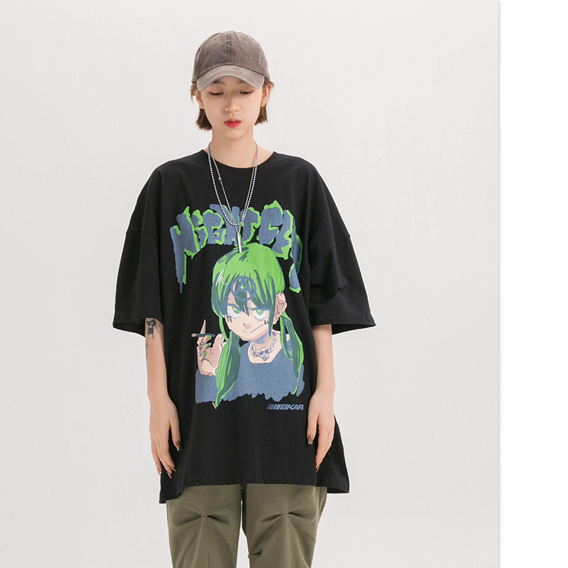 Anime Portrait Print Men's Short Sleeve - Cjdropshipping