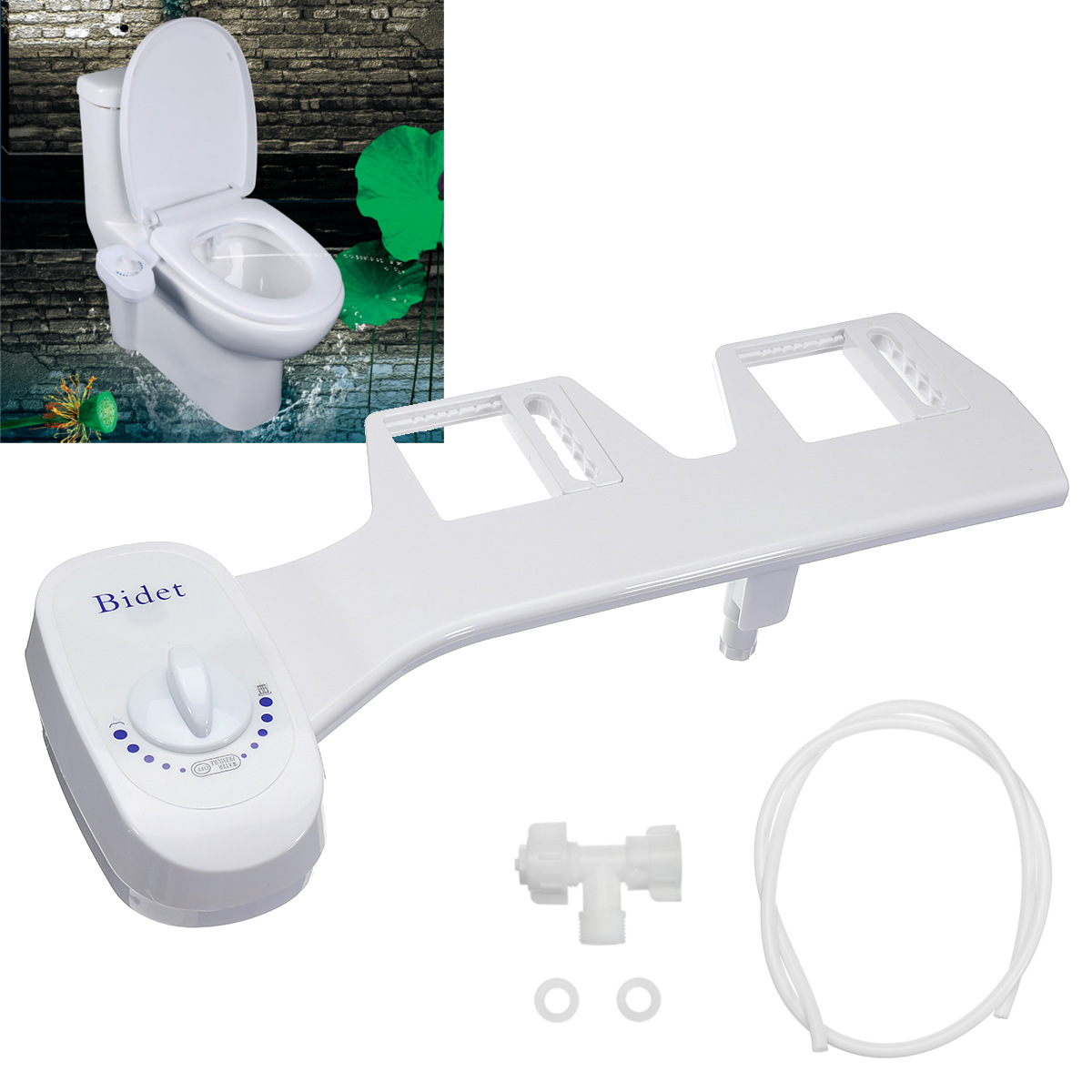 NonElectric Toilet Seat Water Sprinkler Bathroom Mechanical Bidet