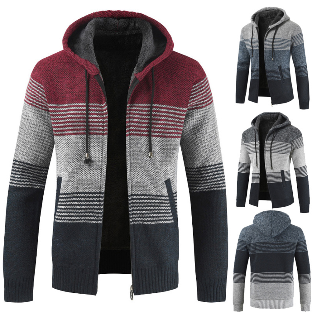 Men's Autumn Winter Hooded Sweater Cardigan CJdropshipping