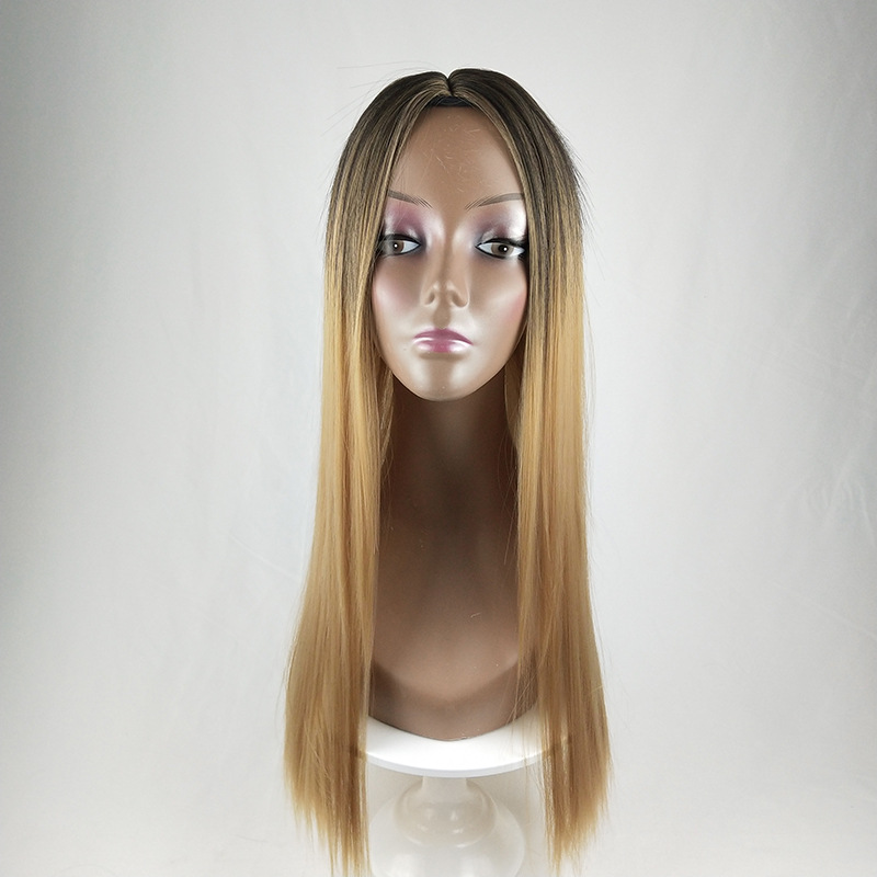 Long Straight Hair Wig Fashion Gradient Wig