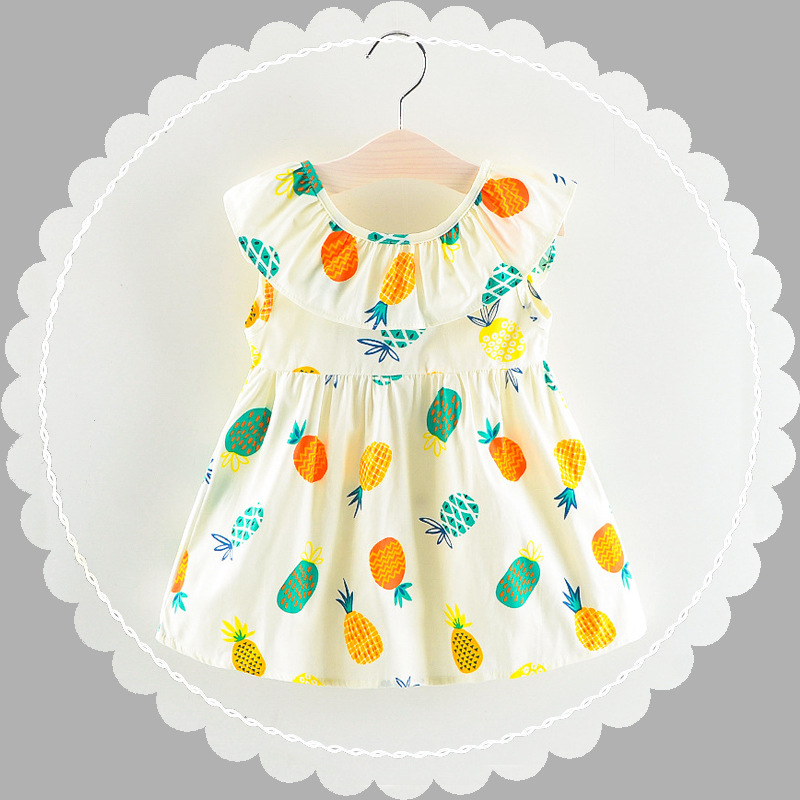 Pineapple Stripe Dress  4-7 Years