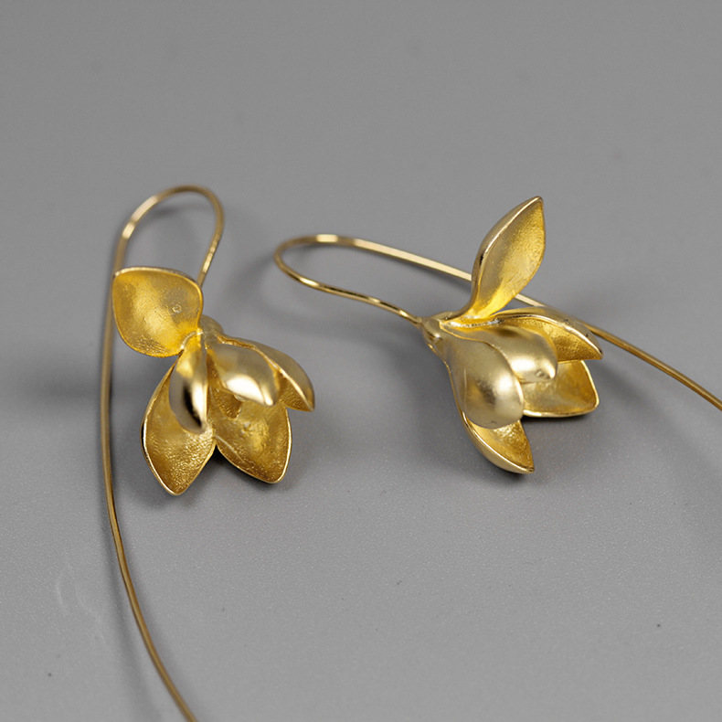 Grazia Jewelry Flower Petal Drop Earrings