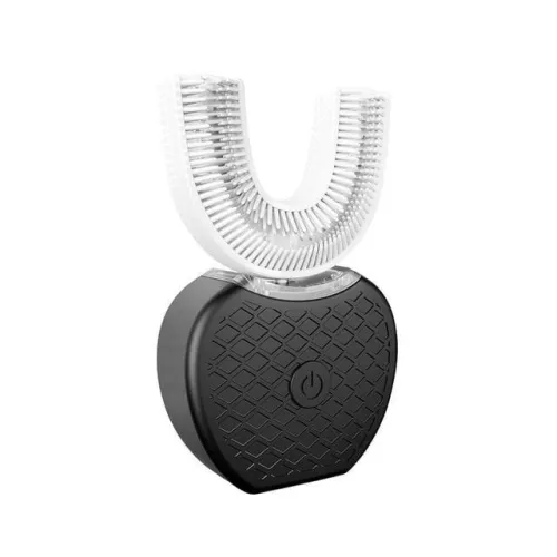 Color: Black 1 - Smart Electric Toothbrush USB Rechargeable U-shaped Tooth