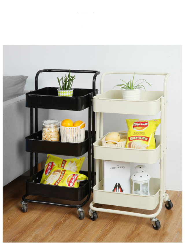 Large trolley home storage kitchen storage trolley CJdropshipping