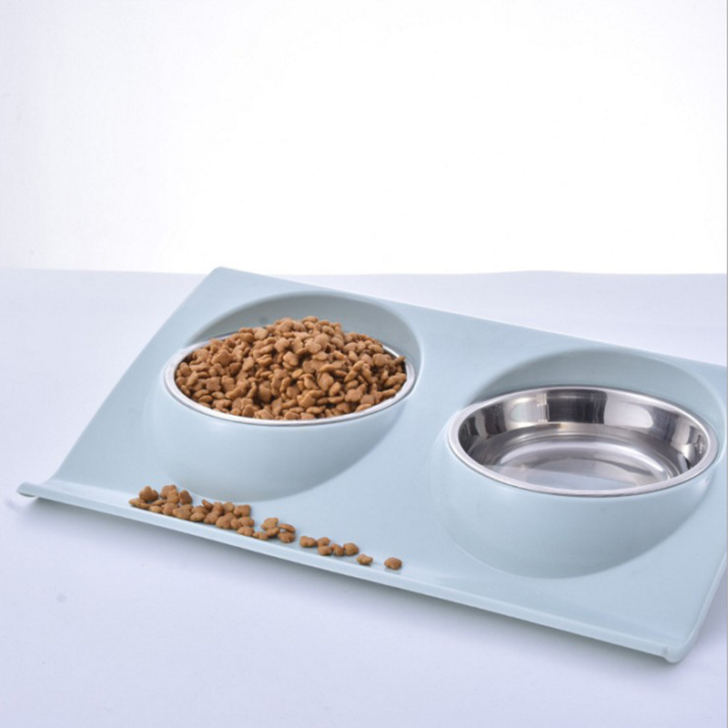 Stainless Steel Dog Double Bowl
