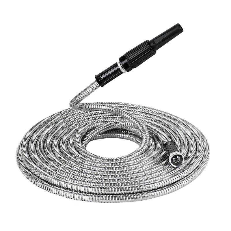 Stainless steel metal garden hose - CJdropshipping