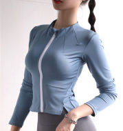 Tight elastic breathable cardigan training running quick-drying yoga clothes jacket