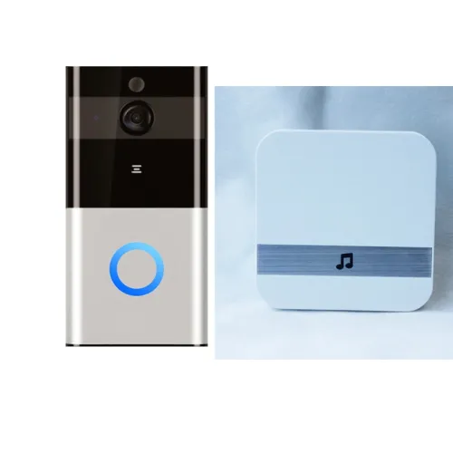Model: Doorbell with receiver - Marlboze 720P WIFI Visual Doorbell Wireless Intercom Doorbell PIR Motion Detection Night View SD card Video Smart Doorbell Ring