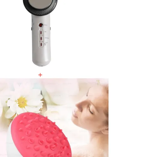 Model: EU, style: Massager with Brush - Ultrasonic Massage Beauty Instrument