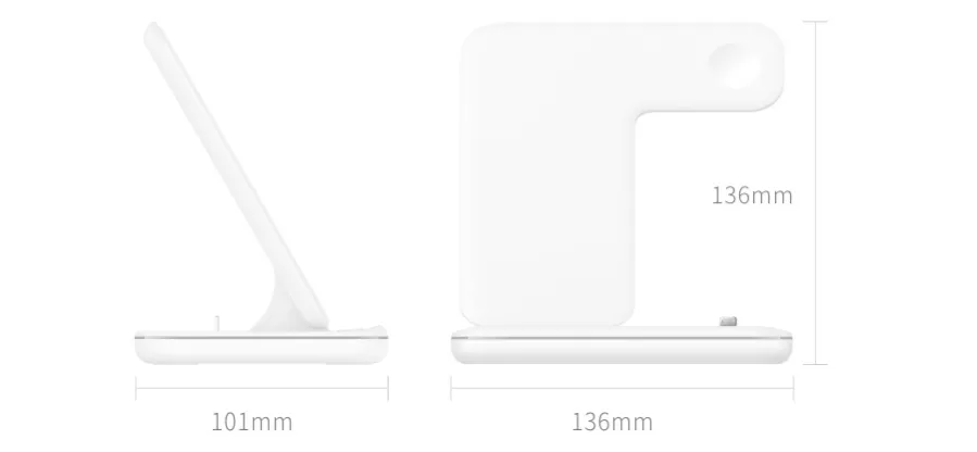 Color: 1WhiteUSplug - Compatible Mobile Phone Watch Earphone Wireless Charger 3 In 1 Wireless Charger Stand